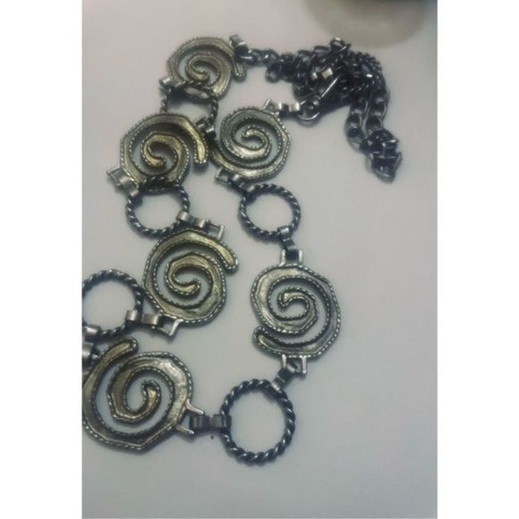 Cute LARGE SILVER BOHO PEACE SIGN NECKLACE - Picture 5 of 8